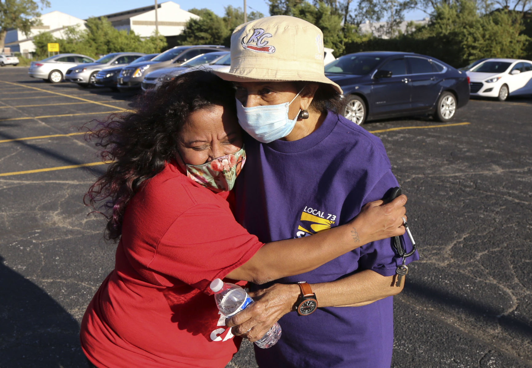 support staff workers rally, east chicago schools